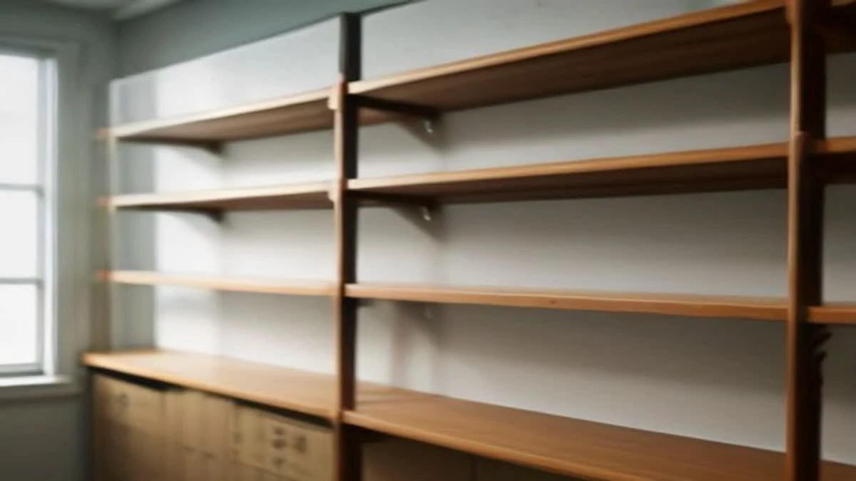 medium shot of a bright showroom shelf with packaged products arranged in neat rows, overcast diffused light — illustrative photograph for this article